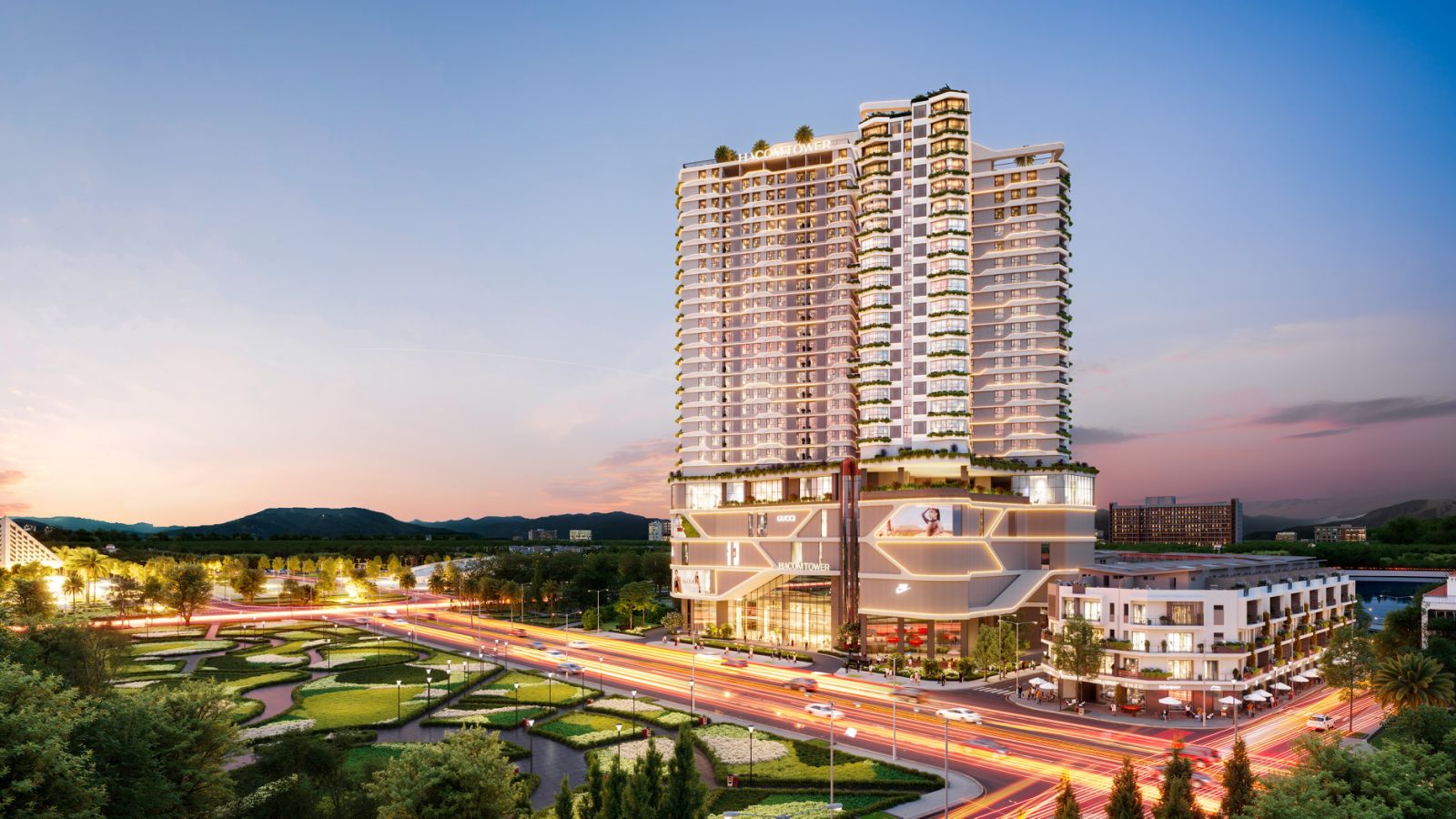 Perspective of the Hacom Mall Mixed-use Building project.