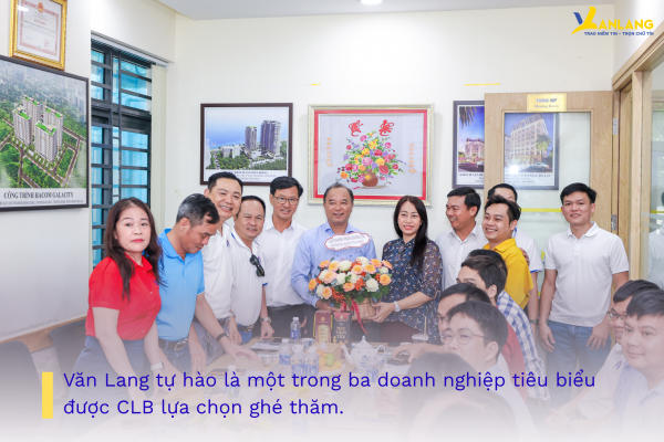 Tổng thầu Văn Lang tự hào là một trong ba doanh nghiệp tiêu biểu được CLB Doanh nhân Quảng Trị lựa chọn ghé thăm.